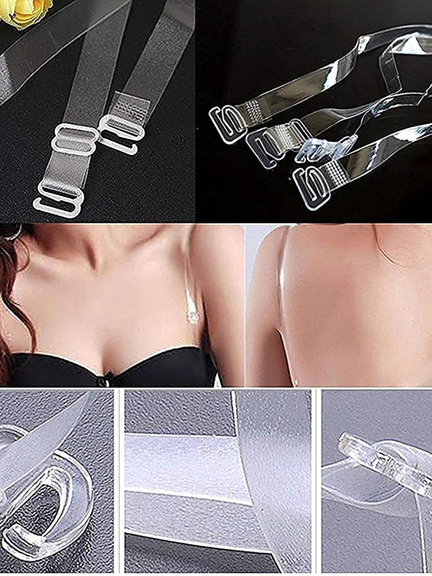 5 Pairs of Invisible Transparent Shoulder Bra Straps for Women