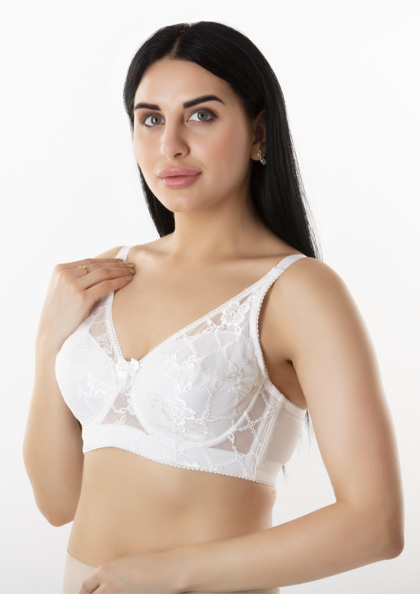 Buy Online  Simply Natural Camellia Classics Wired Padded Delicate Lace Comfort Minimizer Bra | Lovebird