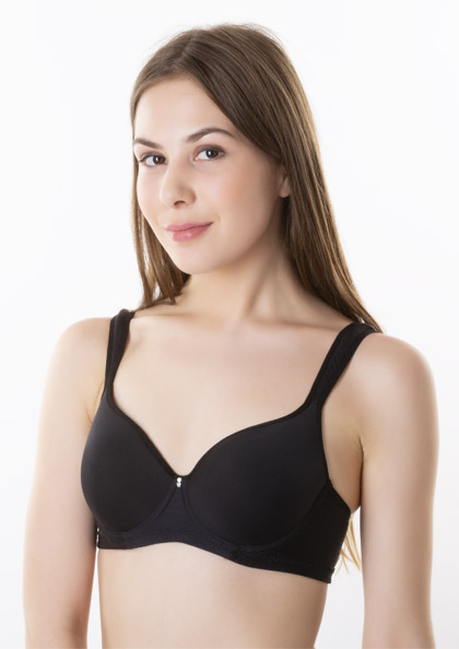 Padded Underwired Full Figure T-Shirt Bra With Cushion Shoulder Steps