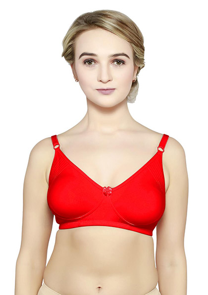 Red Color Plus Size Bras Crop Top High-Strength Underwear Bra Top