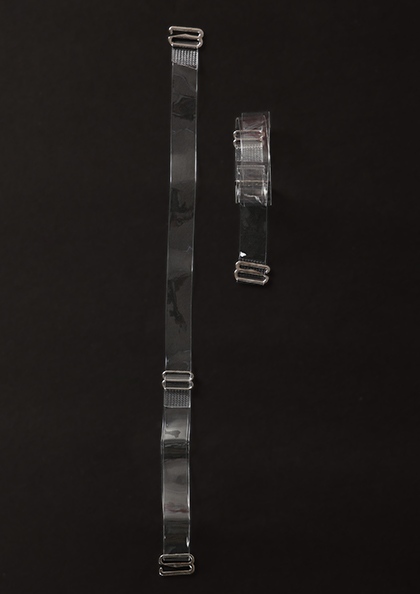 1pair High Elastic Fashion Stripe Transparent Bra Underwear Strap Button  Adjustable Invisible Clear Shoulder Straps