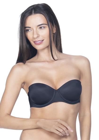 Buy Online Beautiful Basics Medium Padded High Wired 3/4th Coverage Strapless Bra in D-Cup Size | Lovebird