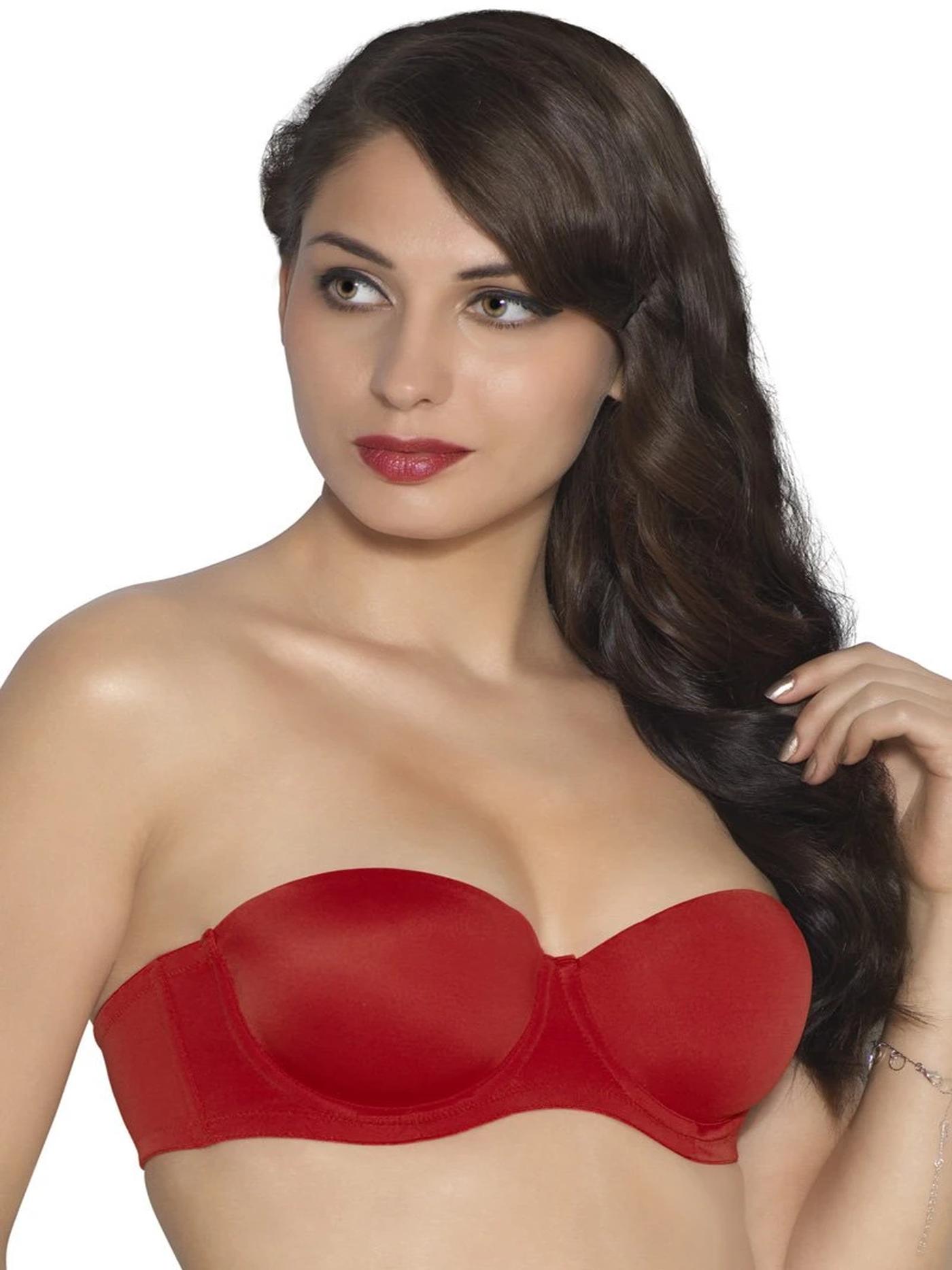 Lovebird Lingerie Beautiful Basics Medium Padded High Wired 3/4th Coverage  Strapless Bra in D-Cup Size