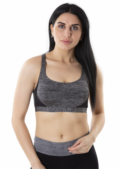Bitz Pack of 2 Non-Wired Sports Bra EB002 Price in India, Full