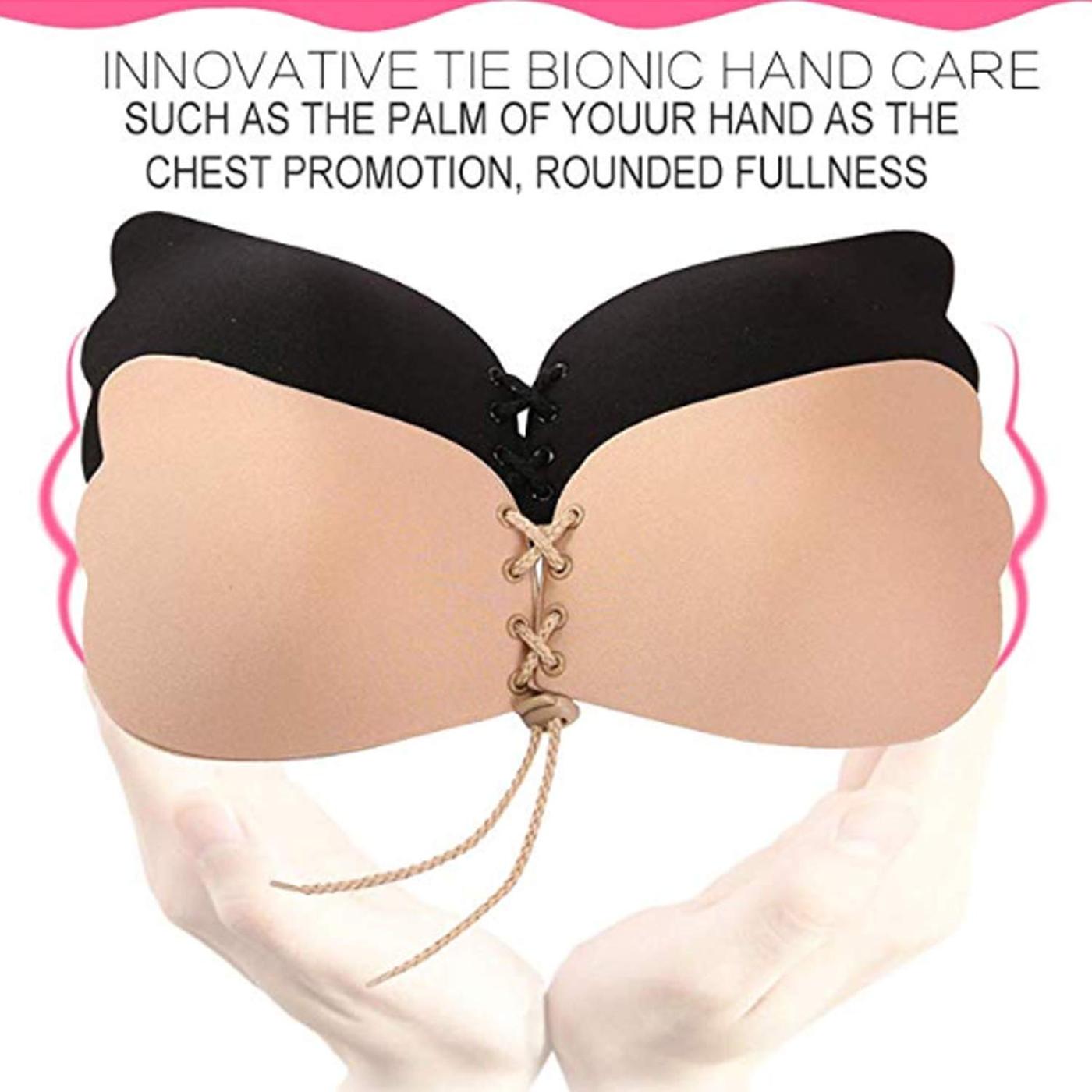 Plus Size E,F & G Silicone Bra Adhesive Stick on Push Up Gel Strapless  Backless