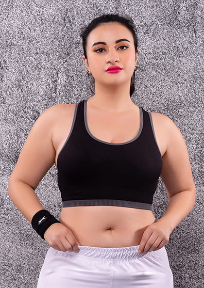 Buy Online STRETCHABLE REMOVAL PADDED & NON-WIRED SEAMLESS SPORT BRA | Lovebird