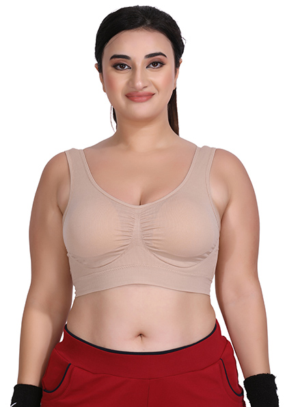 All Day Airsoft Lounge Bra Soft Cup Easy-Peasy Slip-On Bra with Full  Coverage