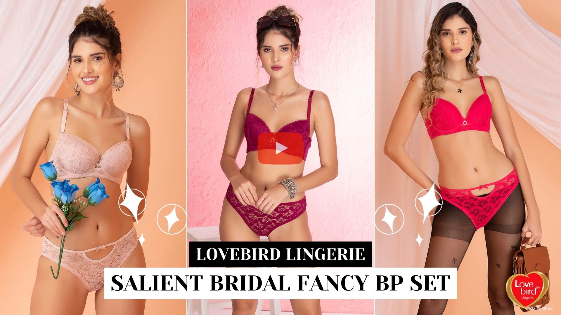 Salient Fancy Bridal Full Coverage Bra Panty | Lovebird Lingerie