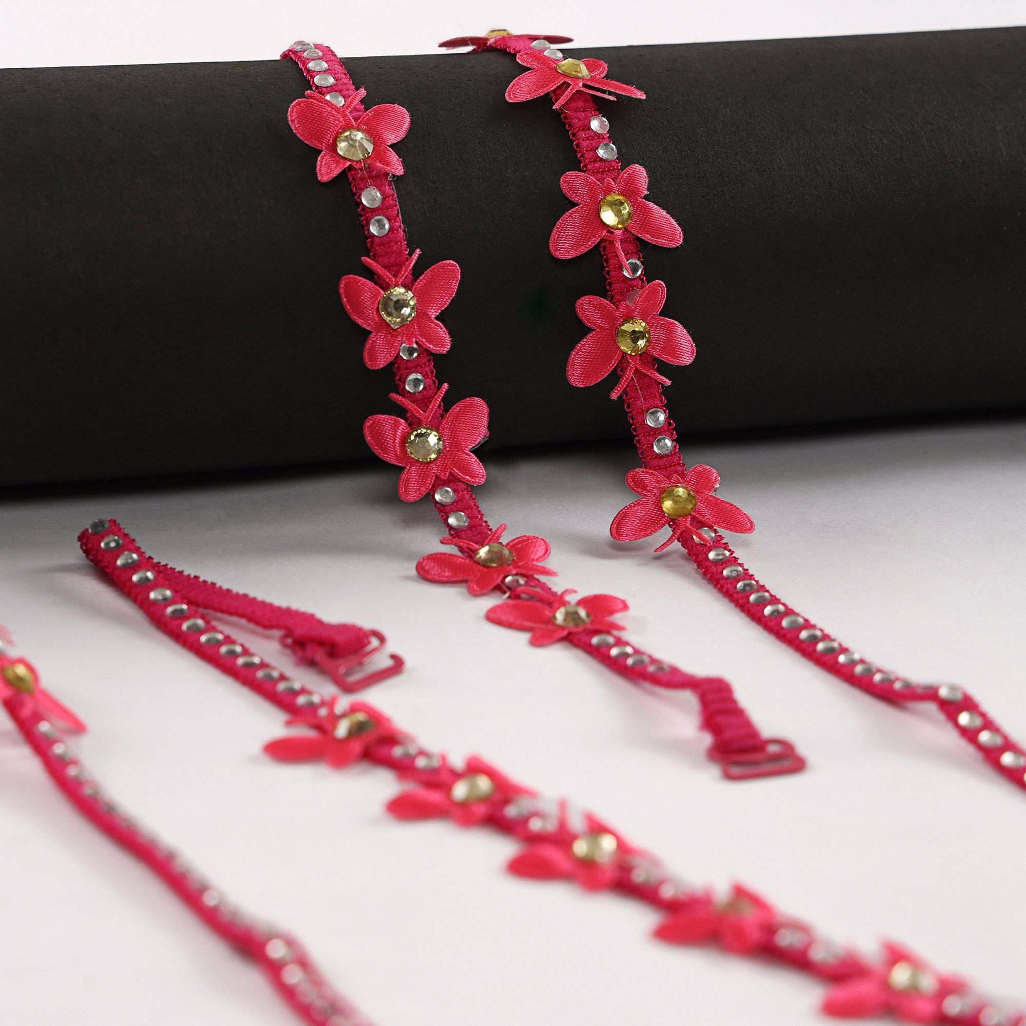Designer Fancy Butterfly Swaroski Bra/Lingerie Straps- Flower Lace Bra  Straps for Evening