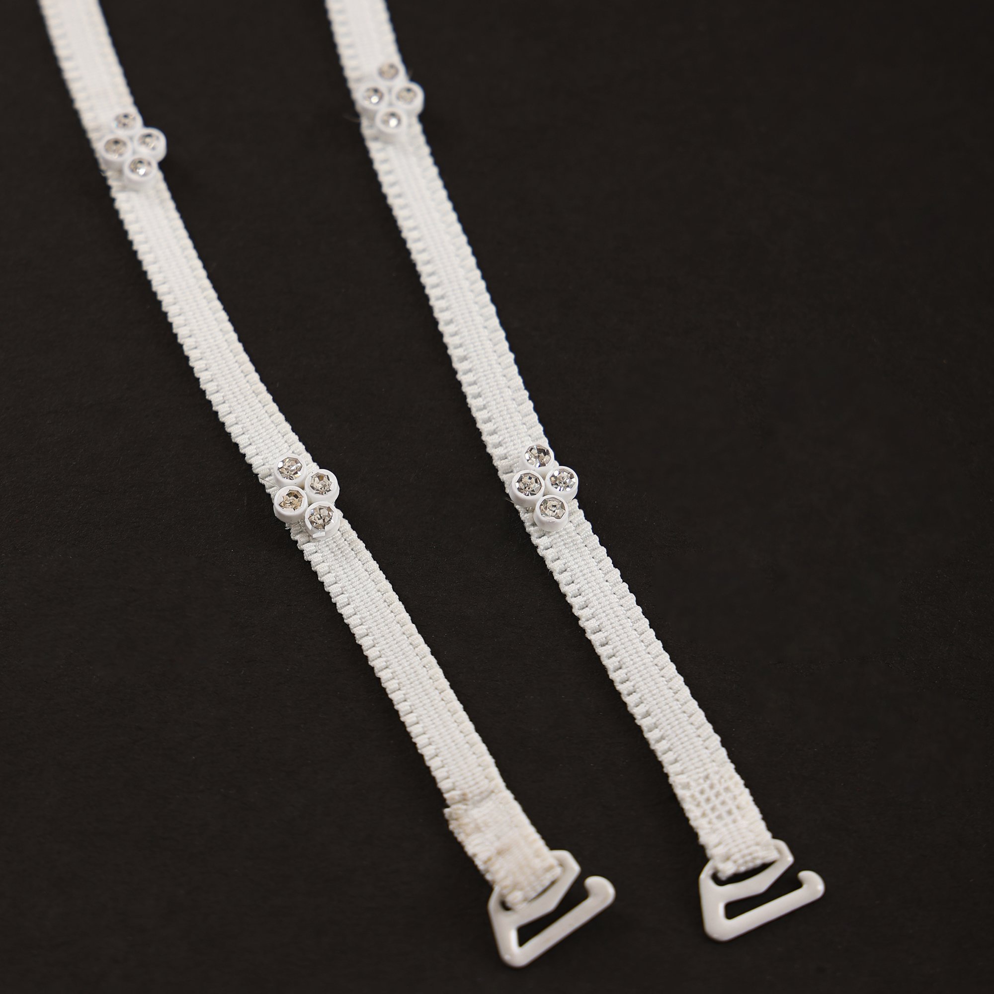 rhinestone bra straps 2 rows – All There Boutique