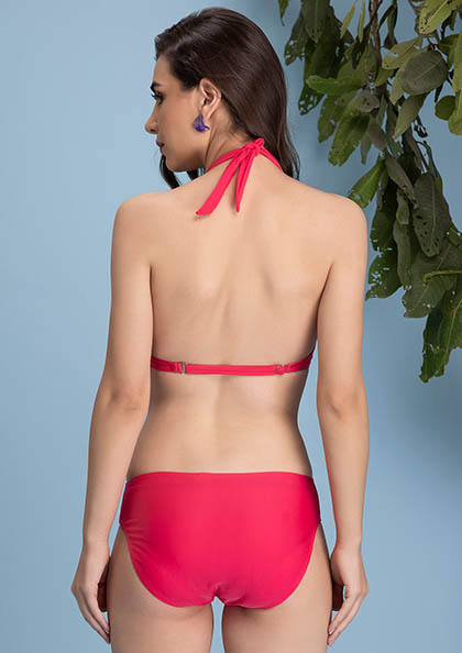 Printed 3Pcs Bikini Set Swimdress with Sarong