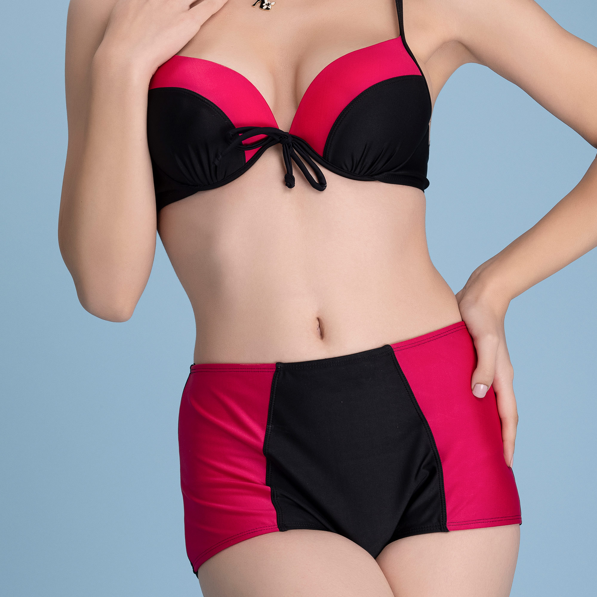 Blossom Swimming Costume with Standard Rise Shorts Bikini Set and