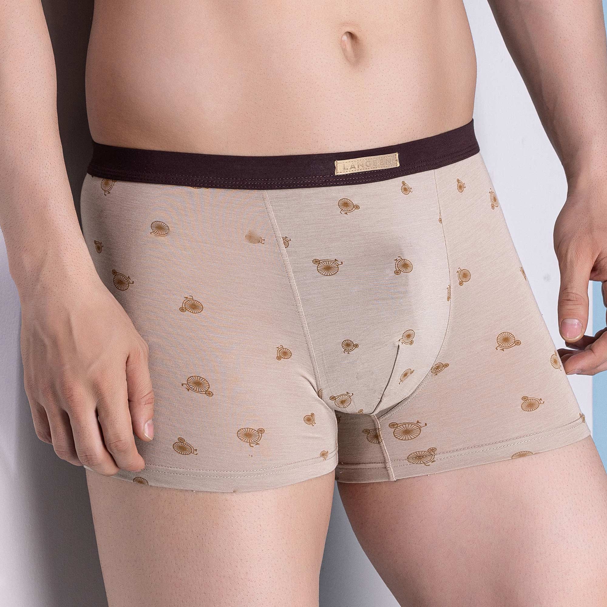 Soft Antimicrobial Camouflage Printed Trunk Underwear Langben