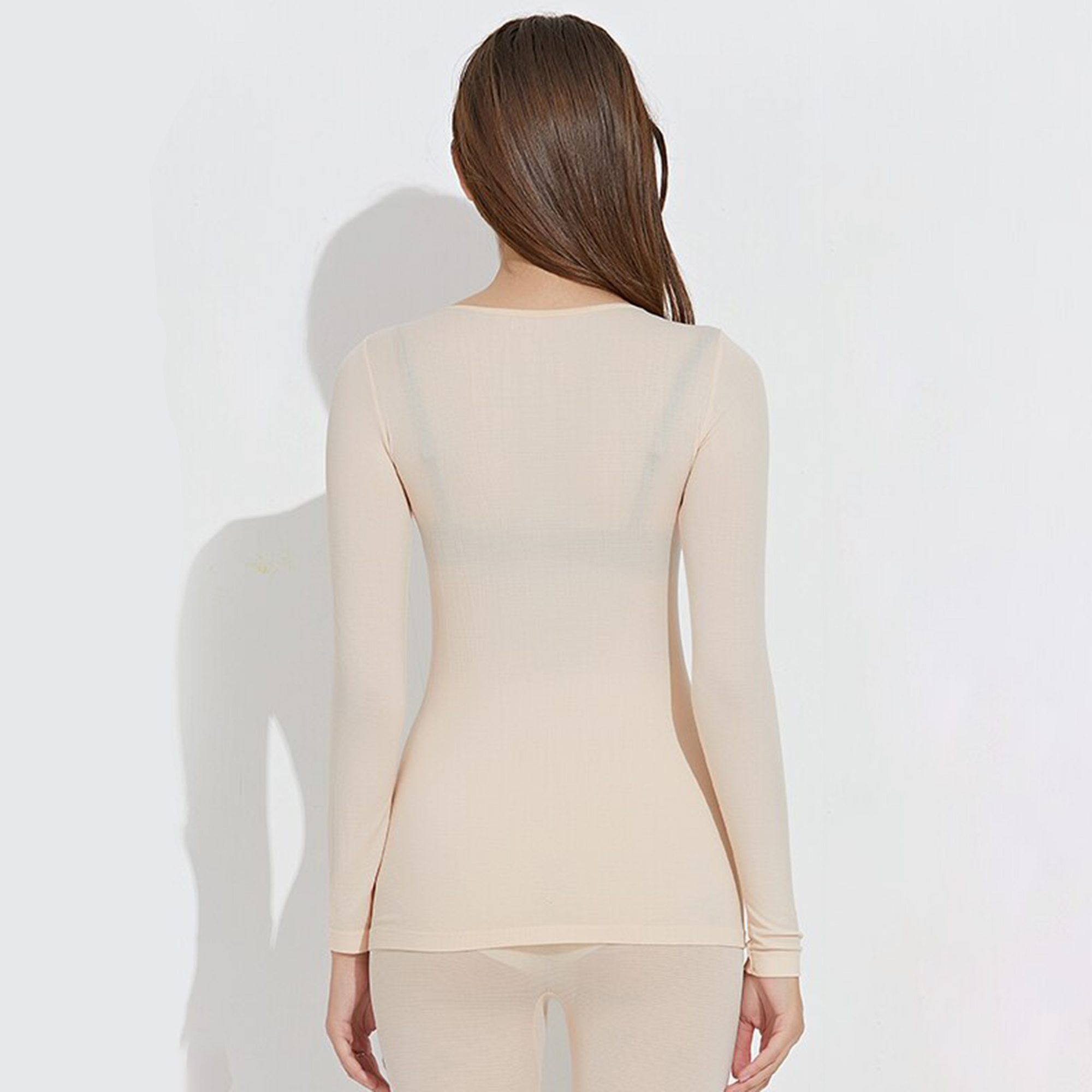 Ultra-thin Seamless Thermal Underwear 37 Degree Temperature Women's  Underwear 2 Long Sleeve Suit