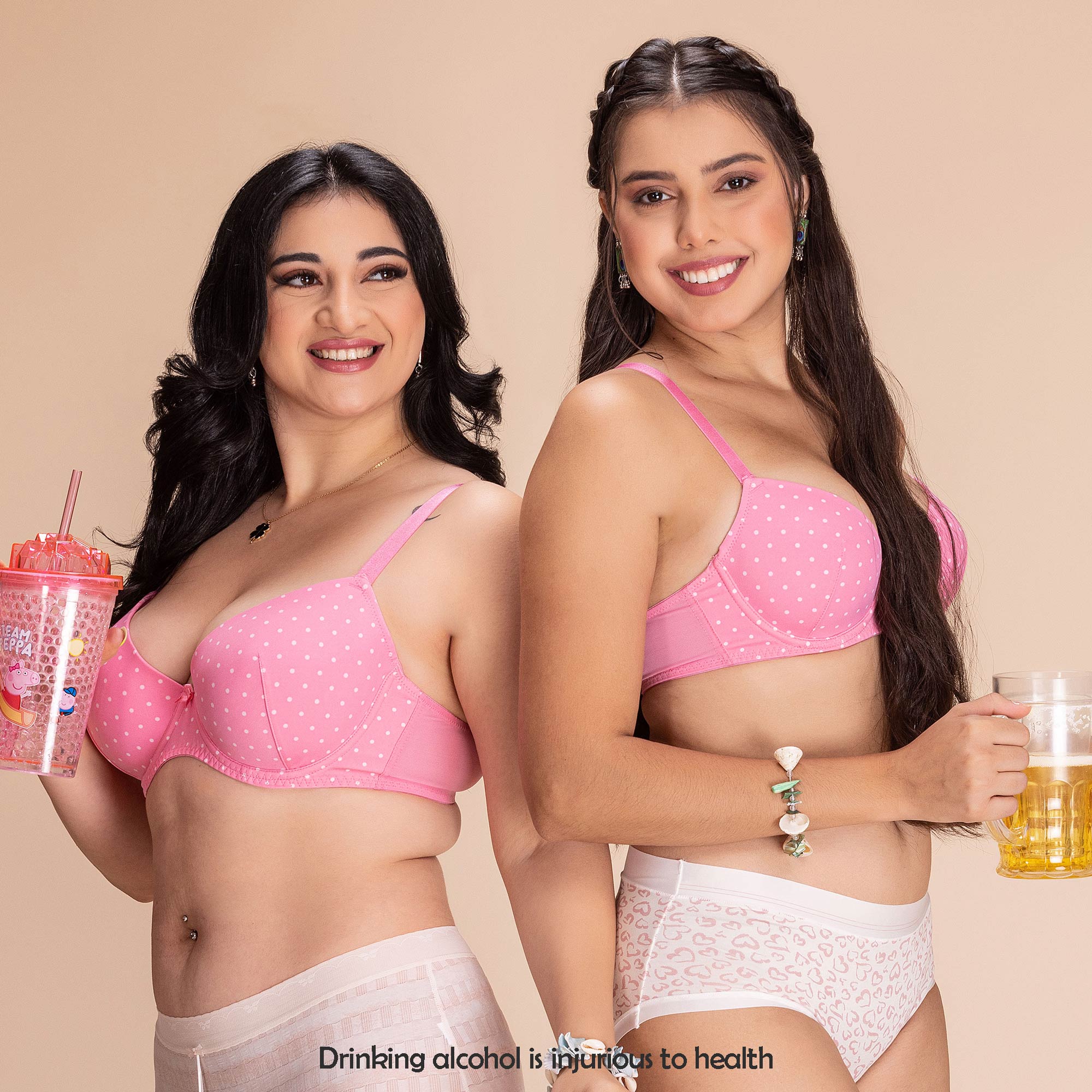 Buy 2 Pack Pink & Navy T-Shirt Bra Online in Jordan from Matalan