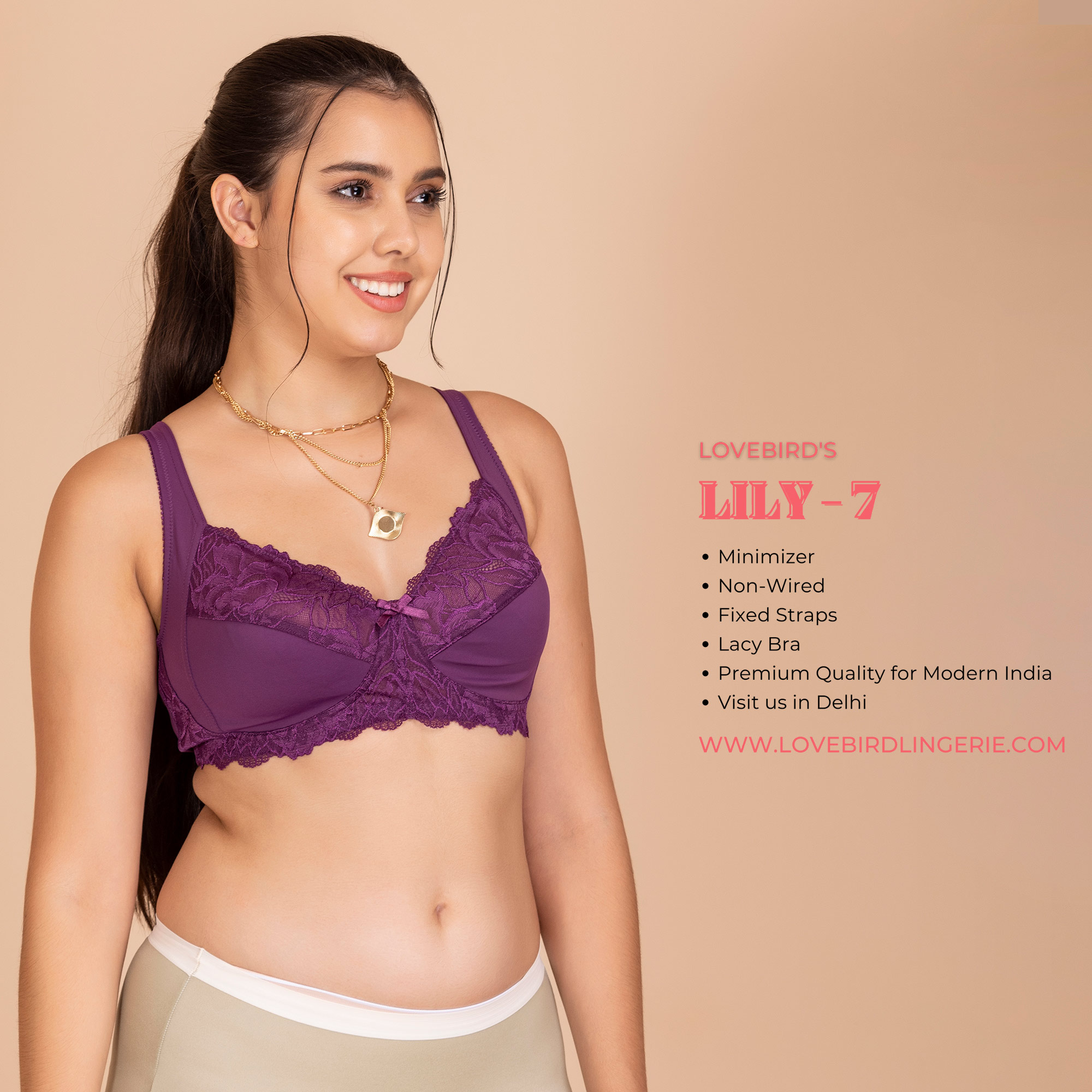 Buy Lilyette Minimizer Bra, Lacey Underwire Bra with Full-Coverage &  Natural Support, Underwire Bra for Everyday Wear Online at  desertcartZimbabwe