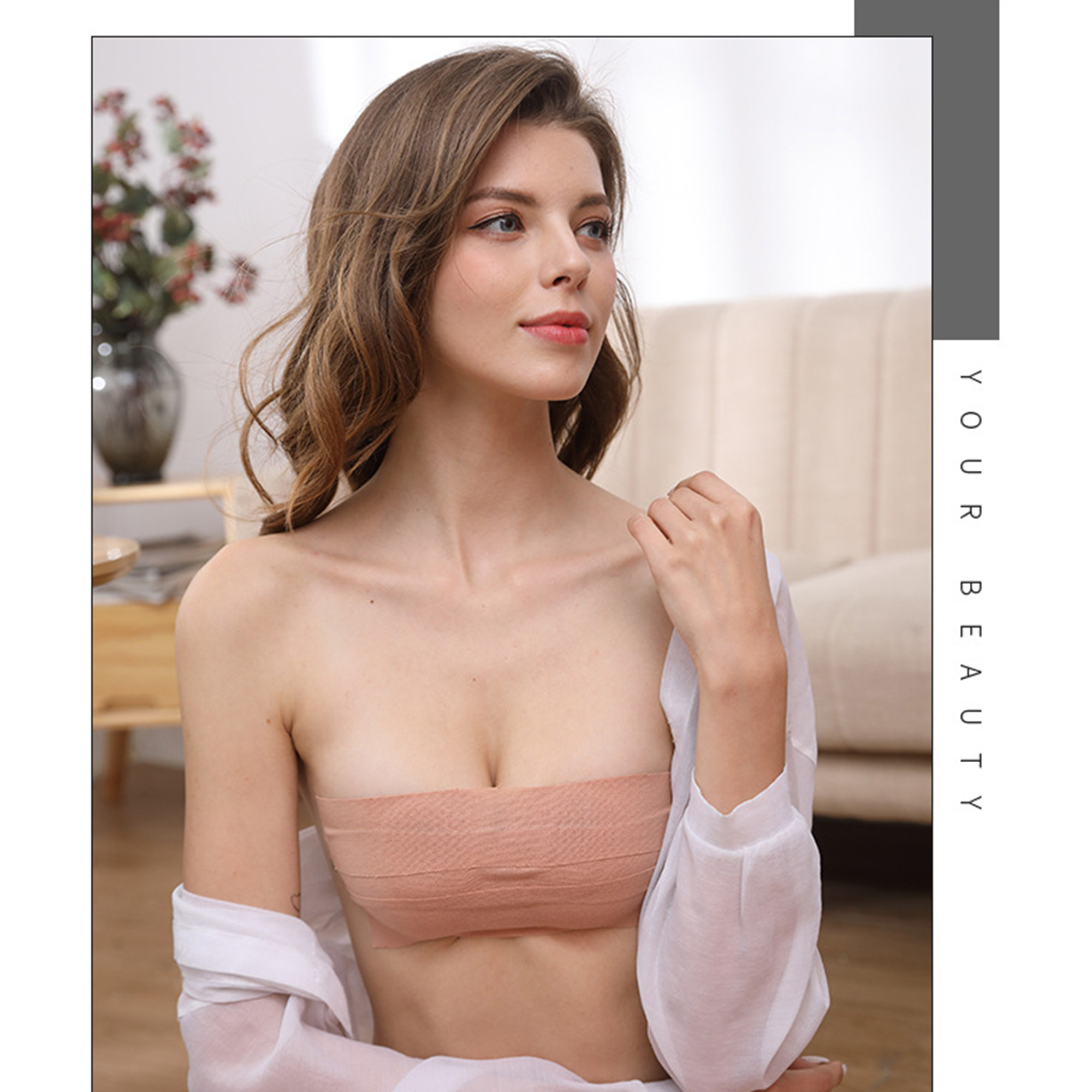 LOVEBIRD Women's Cotton Spandex Multipurpose Breast Lift Boobs Tape