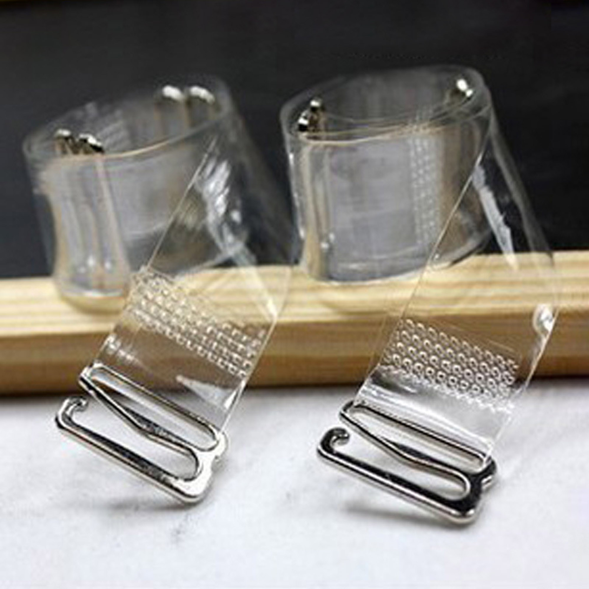 Silicone bra strap 15 mm plastic hooks