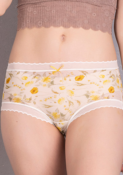 Buy Online Tencil Fabric Flower Printed Panty | Lovebird