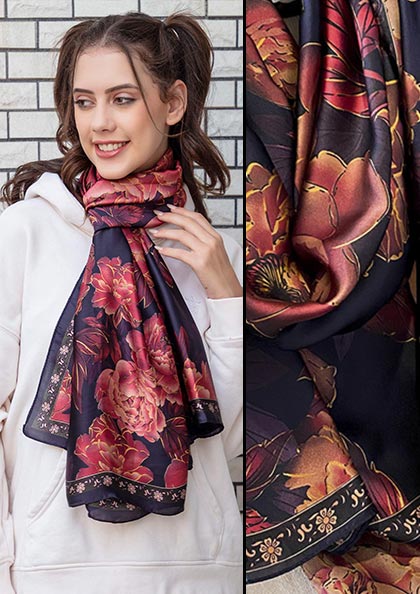 PRINTED SILK SCARF SS6