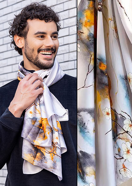 PRINTED SILK SCARF SS7