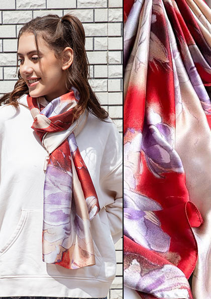 PRINTED SILK SCARF SS15