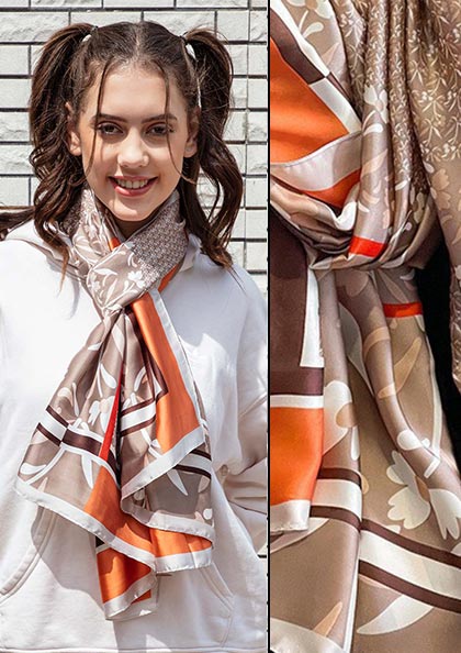 PRINTED SILK SCARF SS18