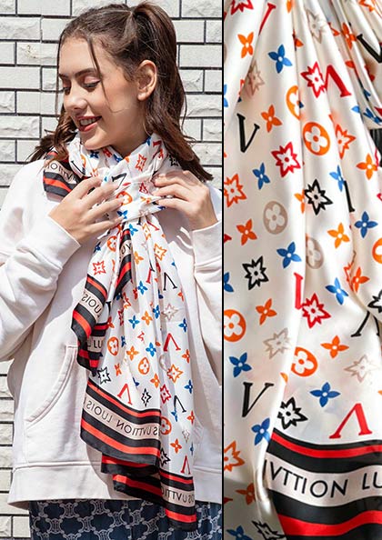 PRINTED SILK SCARF SS21