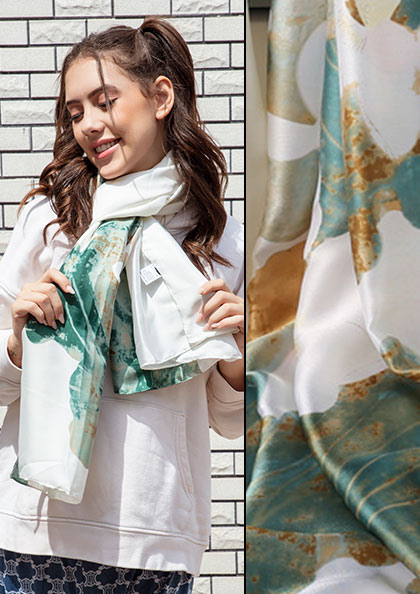 PRINTED SILK SCARF SS24