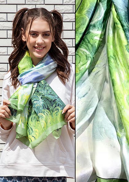 PRINTED SILK SCARF SS25