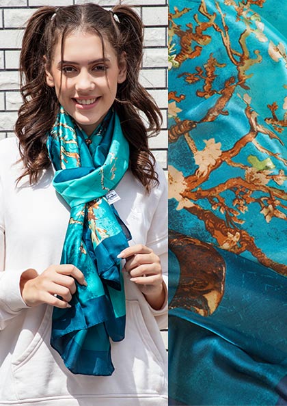 PRINTED SILK SCARF SS26