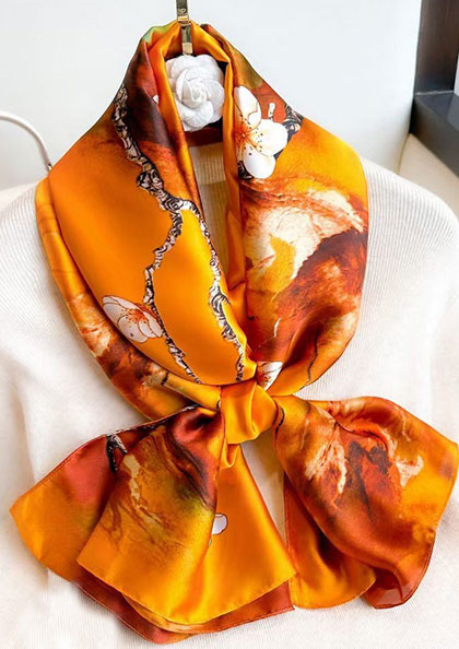 PRINTED SILK SCARF SS30