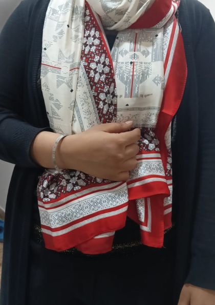 PRINTED SILK SCARF SS31 bra 5 star review image
