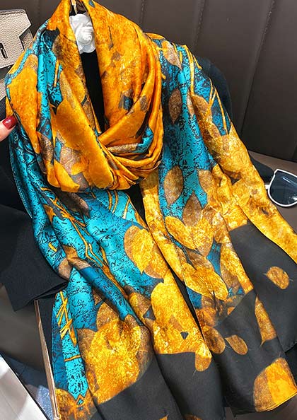 PRINTED SILK SCARF SS34