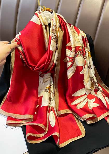 PRINTED SILK SCARF SS36