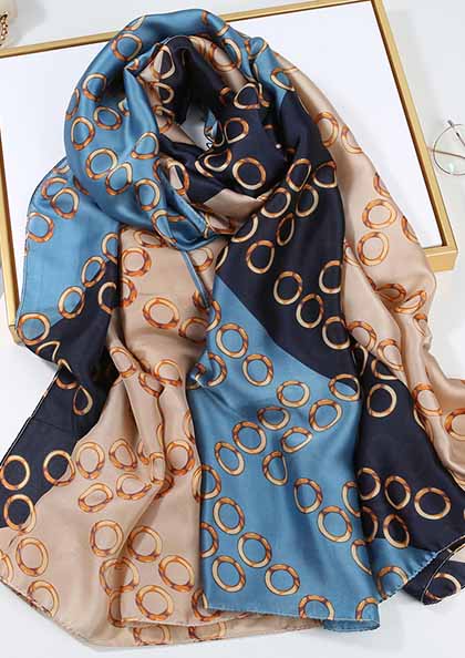 PRINTED SILK SCARF SS38