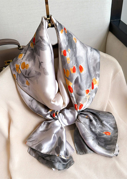 PRINTED SILK SCARF SS39