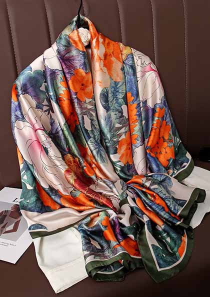 PRINTED SILK SCARF SS41