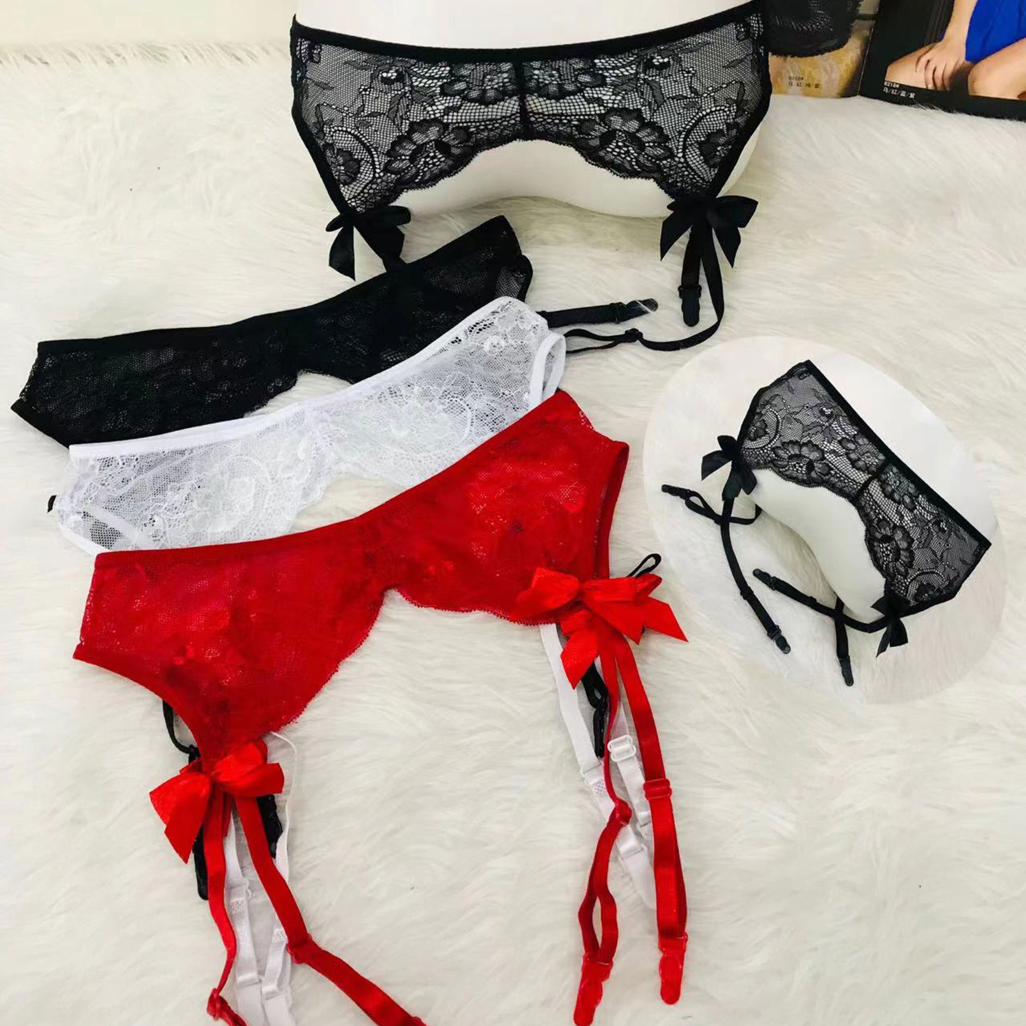 Lace Garter Suspender Belt Thigh High Stocking Belt 465 Lovebird