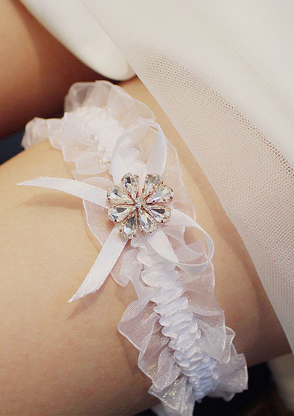 CHRISTIAN WEDDING GARTER LR14