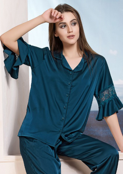 Buy Online NS-1549 Satin NightSuit  | Lovebird