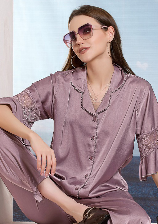 Buy Online NS-1549 Satin NightSuit  | Lovebird