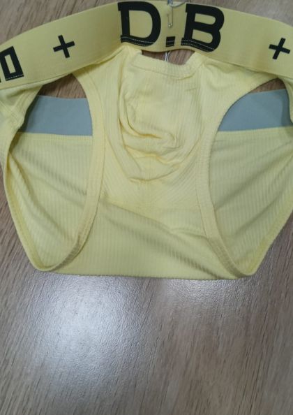MAN THONG UNDERWEAR YELLOW bra 5 star review image