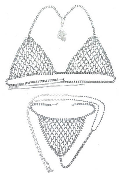 Buy Online Rhinestone Jewel Chain Woman Bra | Lovebird