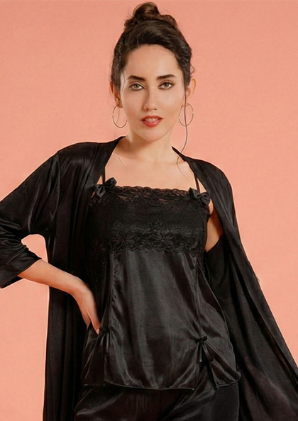 Buy Online D301 Satin Premium Nightwear | Lovebird