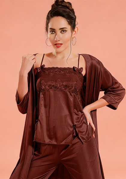 Buy Online D301 Satin Premium Nightwear | Lovebird