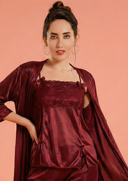 Buy Online D301 Satin Premium Nightwear | Lovebird