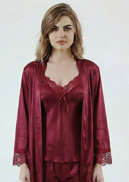 Buy Online LOVEBIRD Satin 3Pc Nightwear | Lovebird