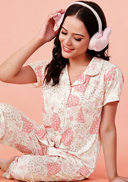 Buy Online NS8806 Nightsuit Printed Cotton | Lovebird