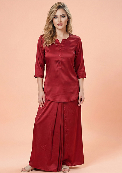 Buy Online LOVEBIRD NS-LUNGI-01 Night Suit 2 Pcs | Lovebird